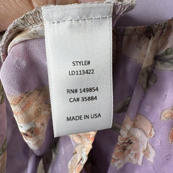 Sage The Label Viola Floral Cami Top Size Large Purple Spring New - Picture 5 of 6